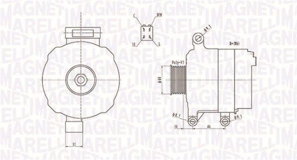 MAGNETI MARELLI Generaator 063731728010 063731728010 Generaator HONDA CIVIC MAGNETI MARELLI