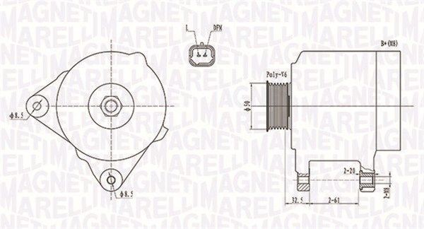 MAGNETI MARELLI Generator 063731824010 063731824010 MAGNETI MARELLI dynamo Nissan MAXIMA