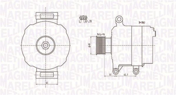 MAGNETI MARELLI Generaator 063731869010 063731869010 Generaator DODGE CHARGER MAGNETI MARELLI