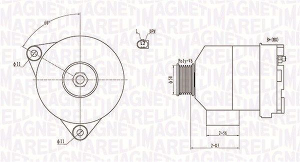 MAGNETI MARELLI Alternatore 063731872010 063731872010 costo Alternatore MAGNETI MARELLI CHRYSLER SEBRING