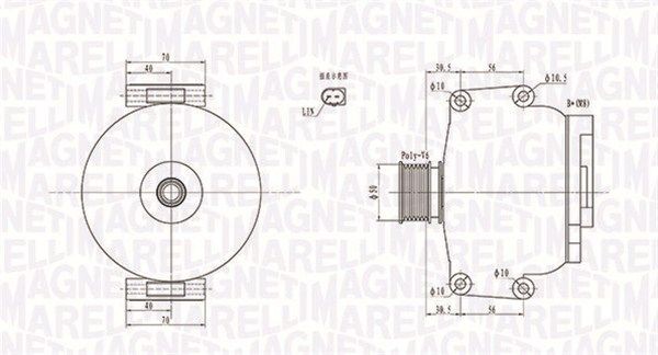 MAGNETI MARELLI Generaator 063731908010 Generaator MAGNETI MARELLI Mercedes-Benz SLK 063731908010