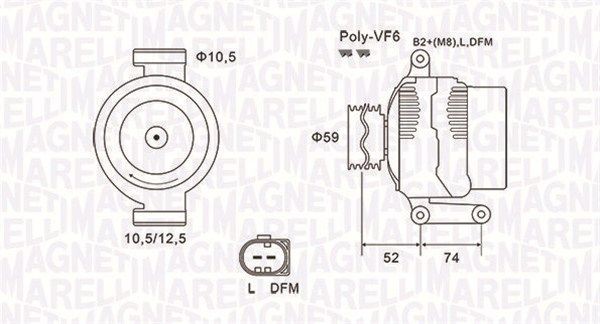 MAGNETI MARELLI Generaator 063731928010 Generaator MAGNETI MARELLI MONDEO 063731928010 odav