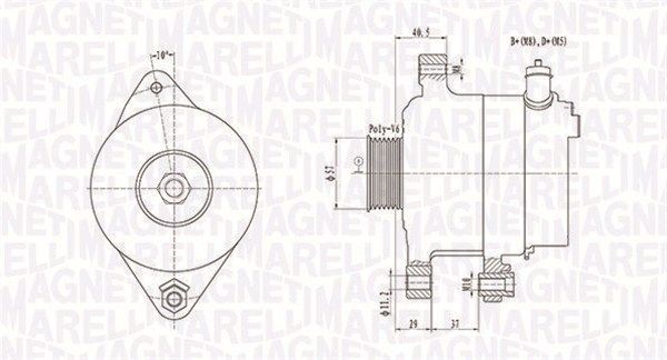 MAGNETI MARELLI Generator 063731949010 063731949010 Generator MAGNETI MARELLI TOYOTA AYGO