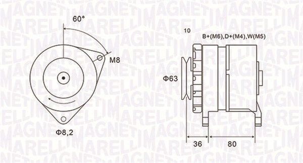 MAGNETI MARELLI Alternatore 063735060010 063735060010 Alternatore LAND ROVER MAGNETI MARELLI costo