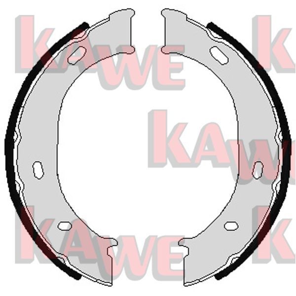 KAWE Piduriklotside komplekt, seisupidur 07960 Piduriklotside seisupidur MERCEDES-BENZ KAWE 07960