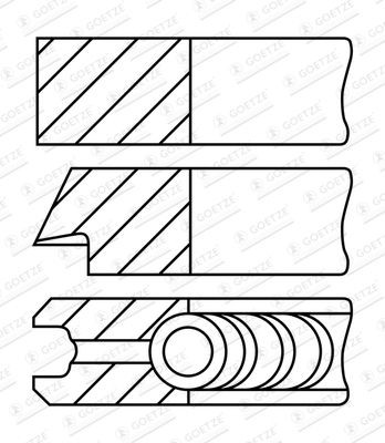 GOETZE ENGINE Kolbenringsatz 08-148307-00 08-148307-00 Kolbenringe GOETZE ENGINE VW NEW BEETLE