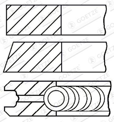 GOETZE ENGINE Stempelringsæt 08-424100-00 GOETZE ENGINE 08-424100-00 Toyota Yaris Mk1 Stempelringe pris