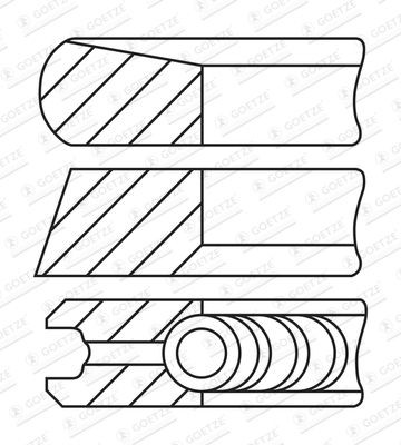 GOETZE ENGINE Zuigerveerset 08-443100-00 GOETZE ENGINE 08-443100-00 Zuigerveer Opel OMEGA goedkoop
