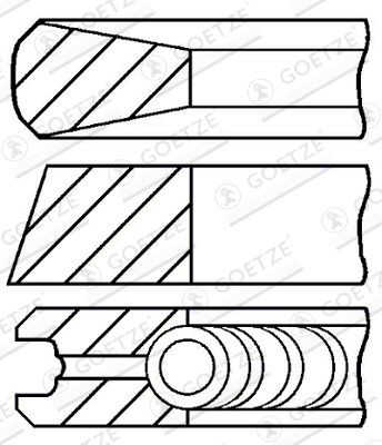 Σετ δακτυλίων εμβόλου GOETZE ENGINE 08-879200-00 GOETZE ENGINE 08-879200-00: Ελατηρια εμβολου Chevy CRUZE 2010