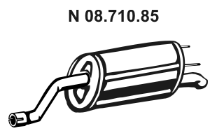 EBERSPÄCHER Bakre ljuddämpare 08.710.85 08.710.85 EBERSPÄCHER bakre ljuddämpare Opel GT