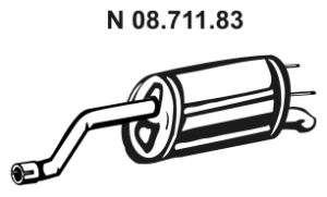 EBERSPÄCHER Silencieux arrière 08.711.83 Opel ASTRA Silencieux d'échappement arrière EBERSPÄCHER 08.711.83