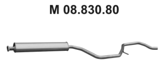 EBERSPÄCHER Silencieux intermédiaire 08.830.80 08.830.80 Pot d'échappement intermédiaire OPEL VECTRA EBERSPÄCHER