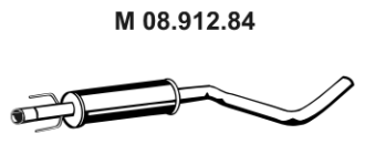 EBERSPÄCHER Silencieux intermédiaire 08.912.84 08.912.84 Échappement intermédiaire OPEL TIGRA EBERSPÄCHER