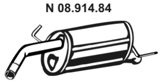 EBERSPÄCHER Silencieux arrière 08.914.84 08.914.84 Silencieux OPEL ASTRA EBERSPÄCHER