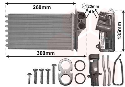 VAN WEZEL Scambiatore calore per riscaldamento abitacolo 09006397 09006397 *** IR PLUS *** costo Radiatore riscaldamento VAN WEZEL TOYOTA URBAN CRUISER