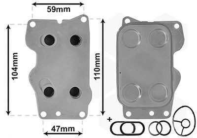 VAN WEZEL Engine oil cooler 09013701 VAN WEZEL 09013701 Fiat Scudo 270 oil cooler replacement