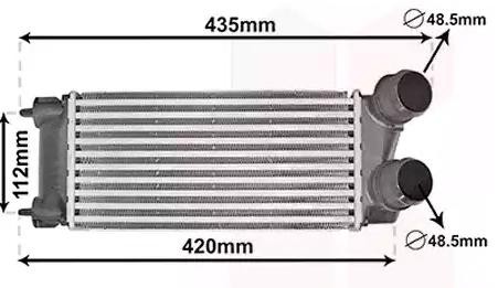 VAN WEZEL Ladeluftkühler 09014705 Turbokühler VAN WEZEL Peugeot 107 09014705