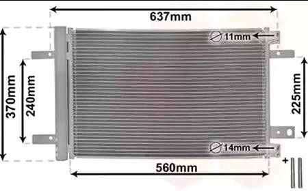 VAN WEZEL Air conditioning condenser 09015702 VAN WEZEL 09015702 genuine CITROËN C5 Aircross ac condenser price