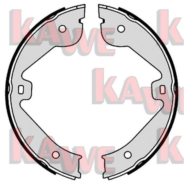 KAWE Σετ σιαγόνων φρένων, χειρόφρενο 09150 09150 Σιαγώνες χειροφρένου AUDI A3 KAWE