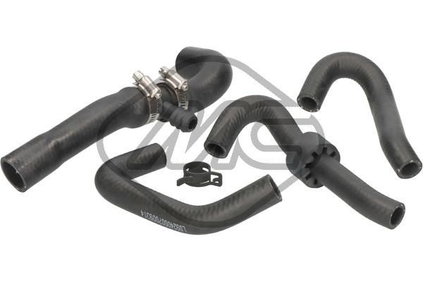 Metalcaucho Šļūtene, Apsildes sistēmas siltummainis 09314 09314 Šļūtene, apsildes sistēmas siltummainis AUDI Q3 Metalcaucho