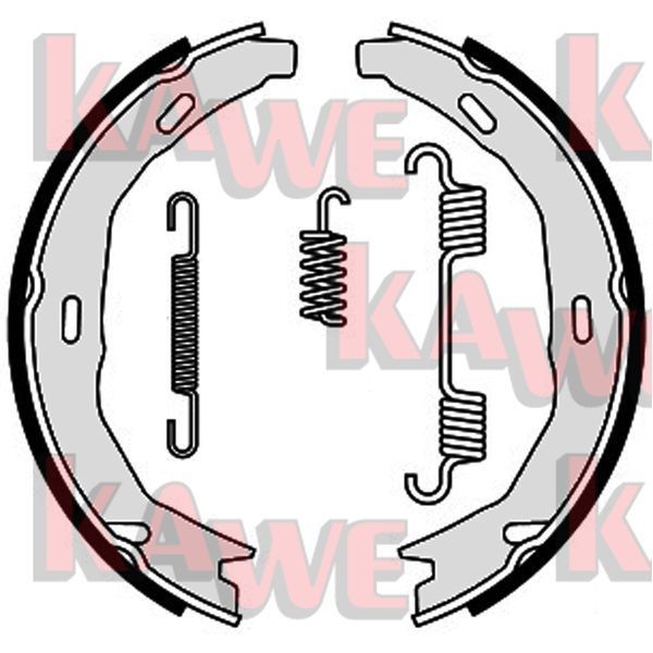 KAWE Σετ σιαγόνων φρένων, χειρόφρενο 09660 09660 Σιαγώνες χειροφρένου MERCEDES-BENZ G-class KAWE