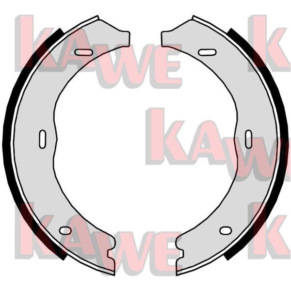 KAWE Handbromsbackar 09720 MERCEDES-BENZ handbromsbackar KAWE 09720