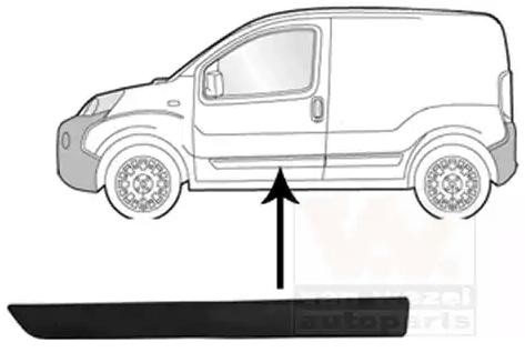 Sier- / beschermingspaneel, deur VAN WEZEL 0976427 VAN WEZEL 0976427 Achtersierlijst CITROËN NEMO 2014