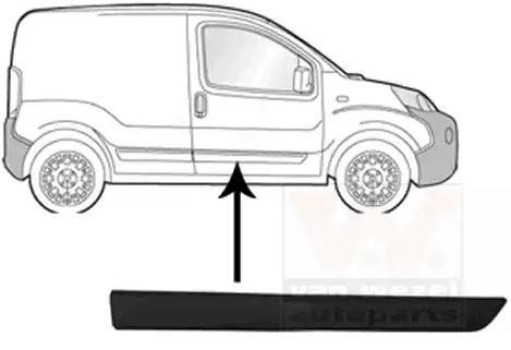 Ehis- / kaitseliist, Uks VAN WEZEL 0976428 VAN WEZEL 0976428 Tagaukse liist ja esiukse liist CITROËN NEMO 2018