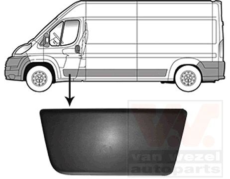 VAN WEZEL Ehis- / kaitseliist, Uks 0982403 Ukseliistud VAN WEZEL Citroën NEMO 0982403