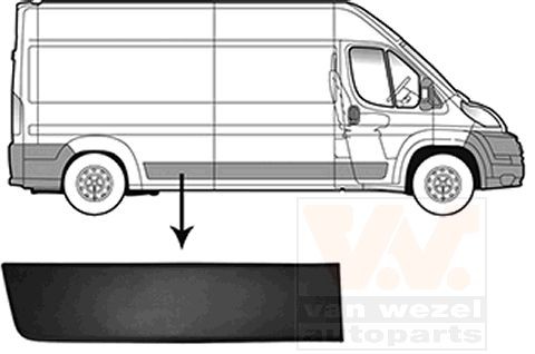 VAN WEZEL Apdare- / Aizsarguzlika, Sānu siena 0982416 VAN WEZEL 0982416 Apdare aizsarguzlika durvis Fiat Scudo 270 cena