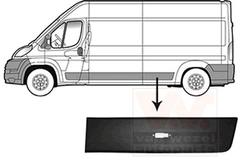VAN WEZEL Prydnads- / Skyddlist, sidovägg 0982417 0982417 VAN WEZEL billister Fiat SEDICI