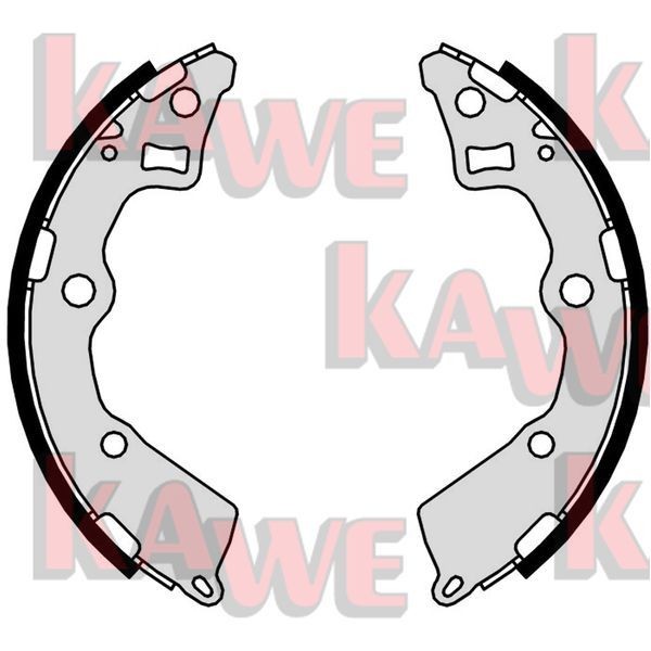 KAWE Jeu de mâchoires de frein 09830 09830 KAWE Frein arrière Kia pas cher