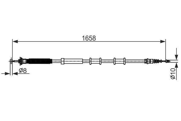 BOSCH Tross, seisupidur 1 987 482 581 BOSCH 1 987 482 581 Käsijarru vaijeri FIAT GRANDE PUNTO originaal
