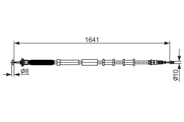 BOSCH Vaijeri, seisontajarru 1 987 482 582 Doblo III Van (K9) käsijarruvaijeri BOSCH 1 987 482 582