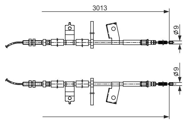 Handremkabel BOSCH 1 987 482 585 BOSCH 1 987 482 585 Remkabel DAEWOO MATIZ 2008
