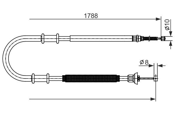 BOSCH Handremkabel 1 987 482 590 BOSCH 1987482590 Handremkabel Fiat Doblo Cargo prijs