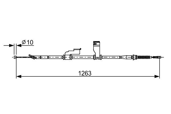 BOSCH Tross, seisupidur 1 987 482 617 Käsijarruvaijeri BOSCH Hyundai SONATA 1 987 482 617