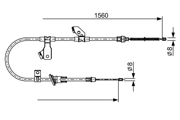 BOSCH Trose, Stāvbremžu sistēma 1 987 482 626 Rokas bremze BOSCH SMART 1 987 482 626
