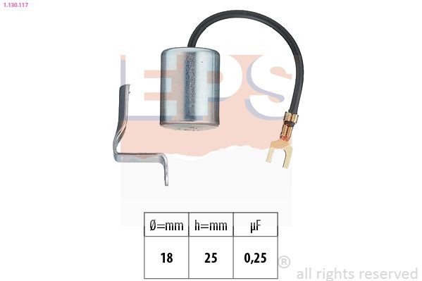 EPS Kondensator, tændingssystem 1.115.034 EPS 1.115.034 Tændingsfordeler LAND ROVER 110/127 (LDH) billig