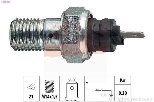 EPS Interruttore di pressione olio 1.800.003 1.800.003 EPS Bulbo pressione olio FIAT prezzo