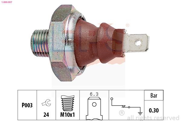 EPS Interruttore di pressione olio 1.800.007 EPS 1.800.007 Bulbo pressione olio Alfa Romeo Giulietta 116 originale prezzo
