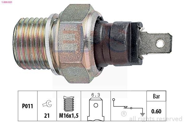 EPS Olietrykskontakt 1.800.021 EPS Olietryk sensor BMW 1.800.021