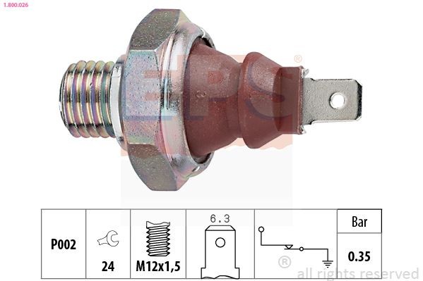 EPS Oljetrycksgivare 1.800.026 1.800.026 EPS sensor oljetryck BMW X6