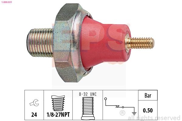EPS Eļļas spiediena devējs 1.800.031 EPS 1.800.031 orģinālās Eļļas spiediena devējs Transit Mk4 Van (VE83) cena