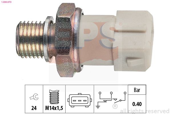 EPS Oliedruksensor 1.800.070 Opel AGILA Oliedrukschakelaar EPS 1.800.070