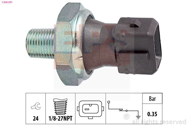 Oljetrykkbryter EPS 1.800.091 EPS 1.800.091 Oljetrykk sensor Land Rover FREELANDER 2005