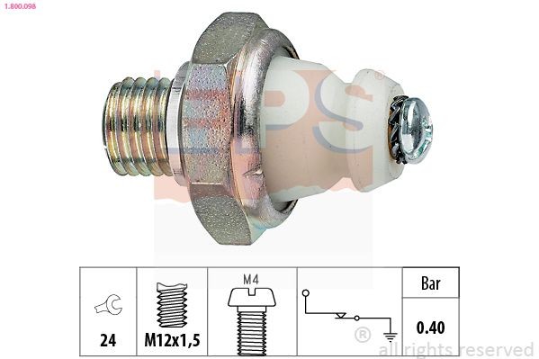 Oliedruksensor EPS 1.800.098 EPS 1.800.098 Sensor oliedruk SSANGYONG KORANDO 2006