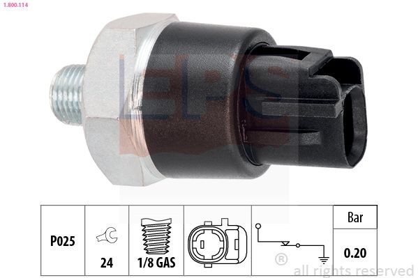 EPS Oljetrycksgivare 1.800.114 Sensoren Toyota Avensis T27 Kombi: Oljetrycksgivare EPS 1.800.114