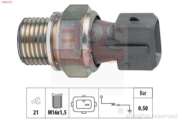 EPS Olietrykskontakt 1.800.116 EPS 1.800.116 301 Sedan Olietryk sensor originale pris