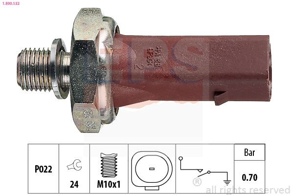 EPS Capteur de pression d'huile 1.800.132 EPS 1.800.132 Manocontact de pression d'huile VW Polo 6 d'origine prix